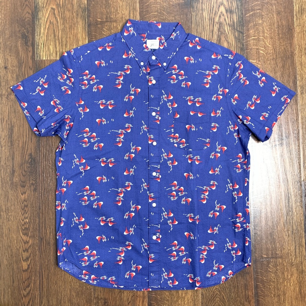J.Crew Lightweight Button Front Premium Shirt Lg